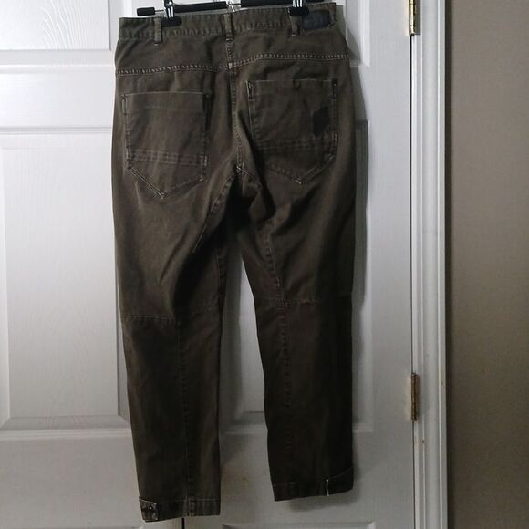 G-Star Raw Army Radar Mid Boyfriend distressed army green jeans Sz 29 EUC - Picture 5 of 10